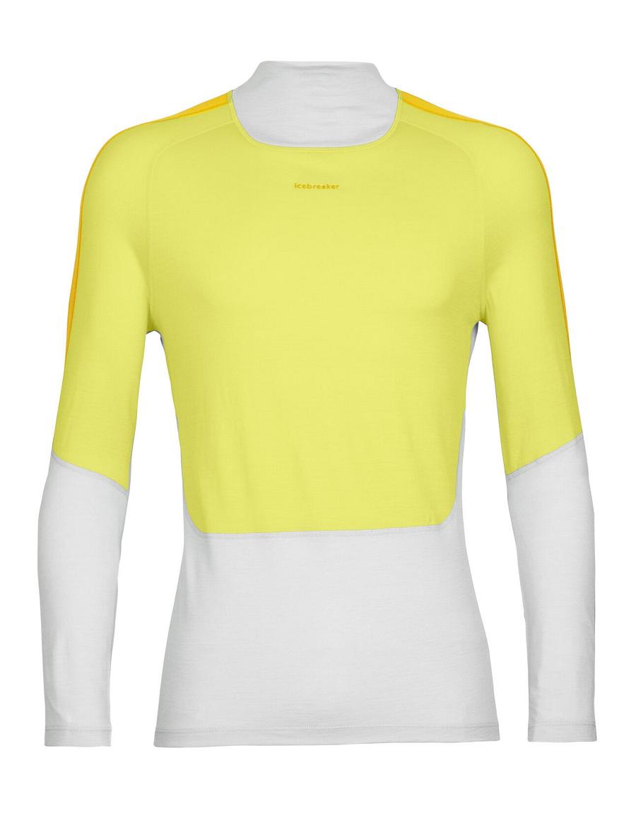 Icebreaker Merino 200 Sonebula Long Sleeve High Neck Thermal Top Miesten Base Layers Minttu | FI 1345VRWD